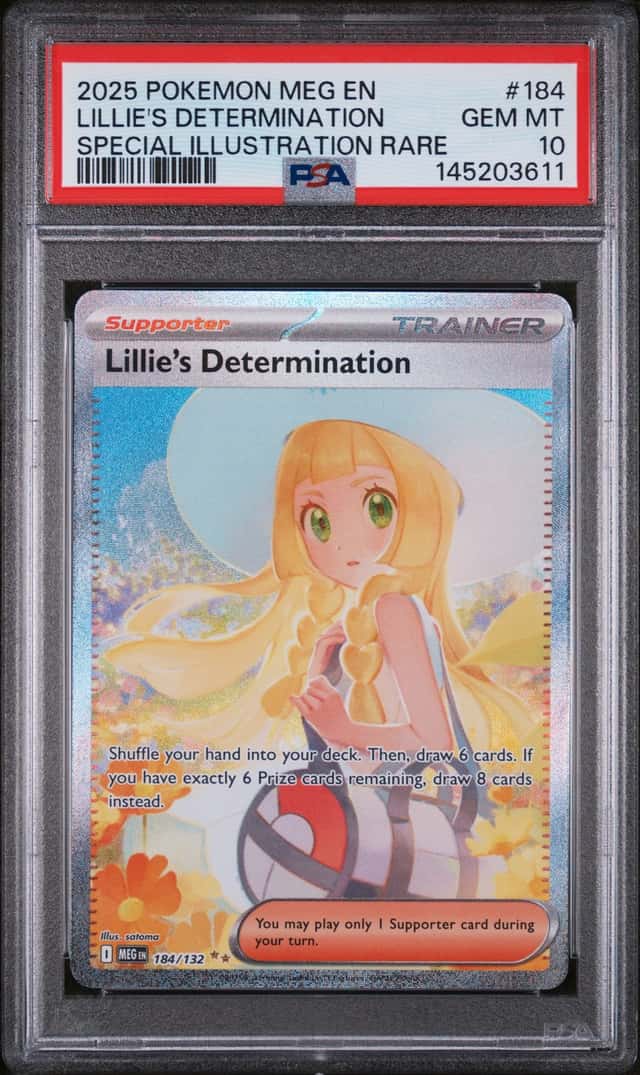 The Pokémon Company Lillie's Determination 184/132 ME01 EN Holo SIR PSA 10