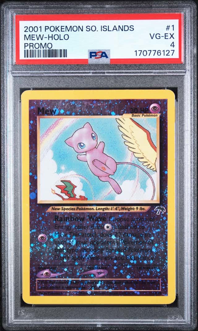 2001 POKEMON SOUTHERN ISLANDS PROMO #1 MEW-HOLO PSA 4 Swirls