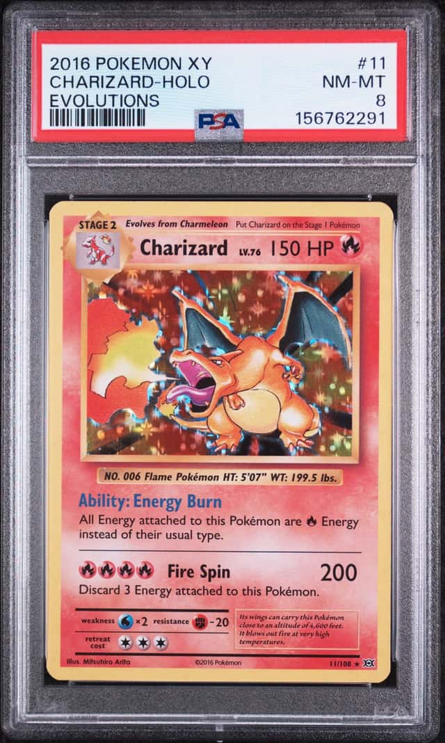 2016 Pokemon Xy Evolutions Charizard-Holo Evolutions PSA 8 #11