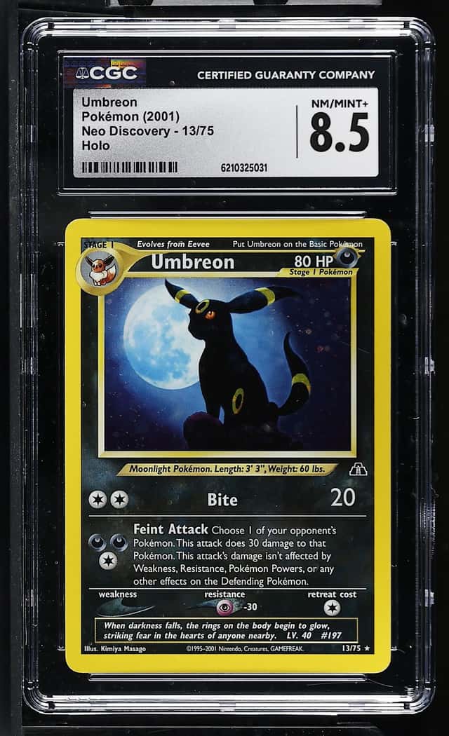 2001 Pokemon Neo Discovery #13 Umbreon Holo CGC 8.5 NM-MT+