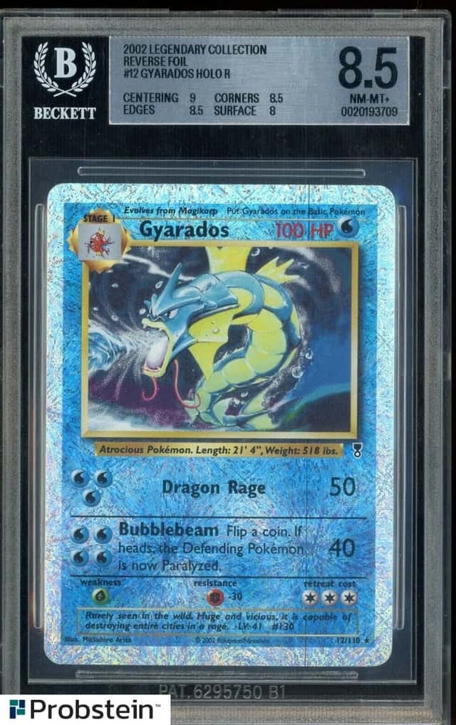 2002 Pokemon Legendary Collection #12/110 Gyarados Reverse Foil BGS 8.5