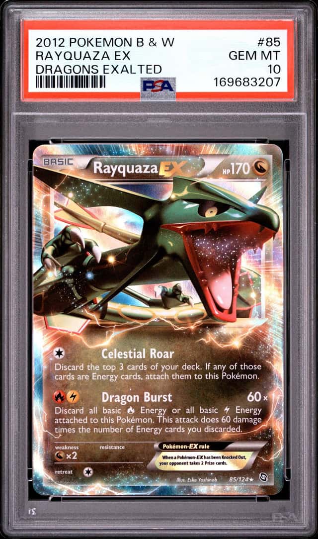 2012 Pokemon B & W Dragons Exalted #85 Rayquaza EX PSA 10 GEM MINT