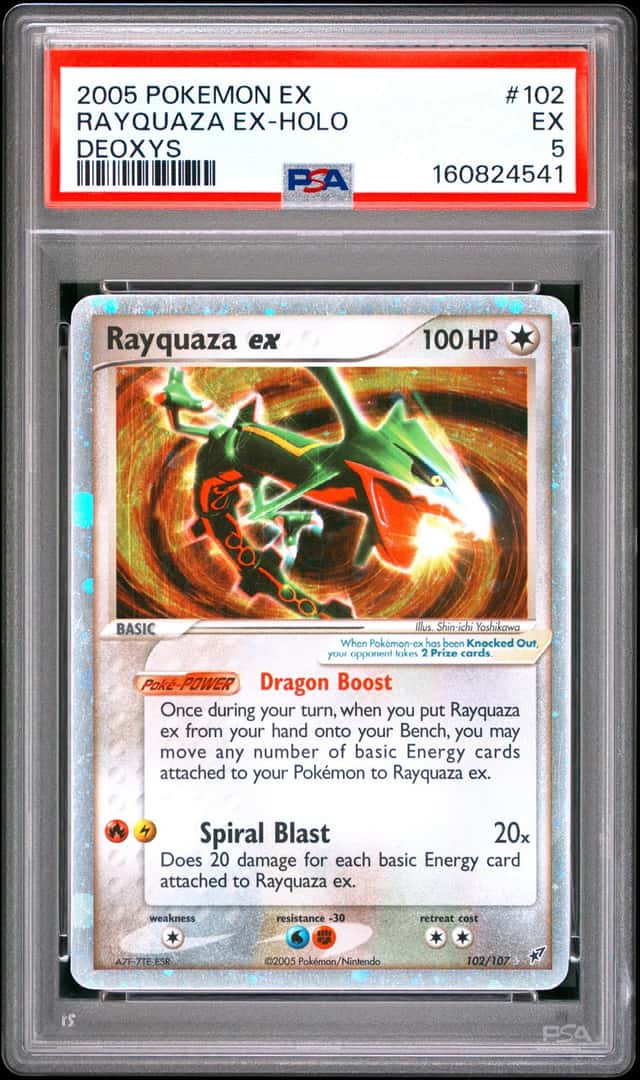 2005 Pokemon EX Deoxys #102 Rayquaza EX Holo PSA 5 EX