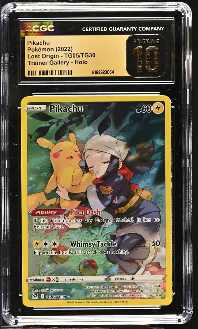 PIKACHU CGC 10 PRISTINE 2022 POKEMON SWSH LOST ORIGIN #TG05/TG30 HOLO 3054