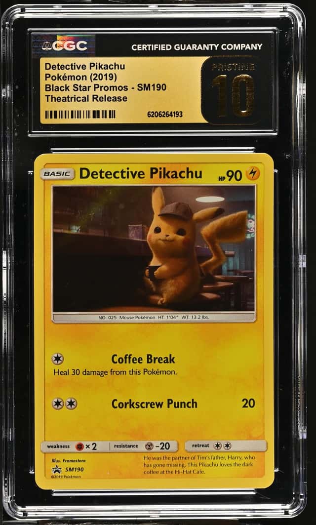 2019 Pokemon SM Black Star Promos Detective Pikachu #SM190a CGC 10 Pristine