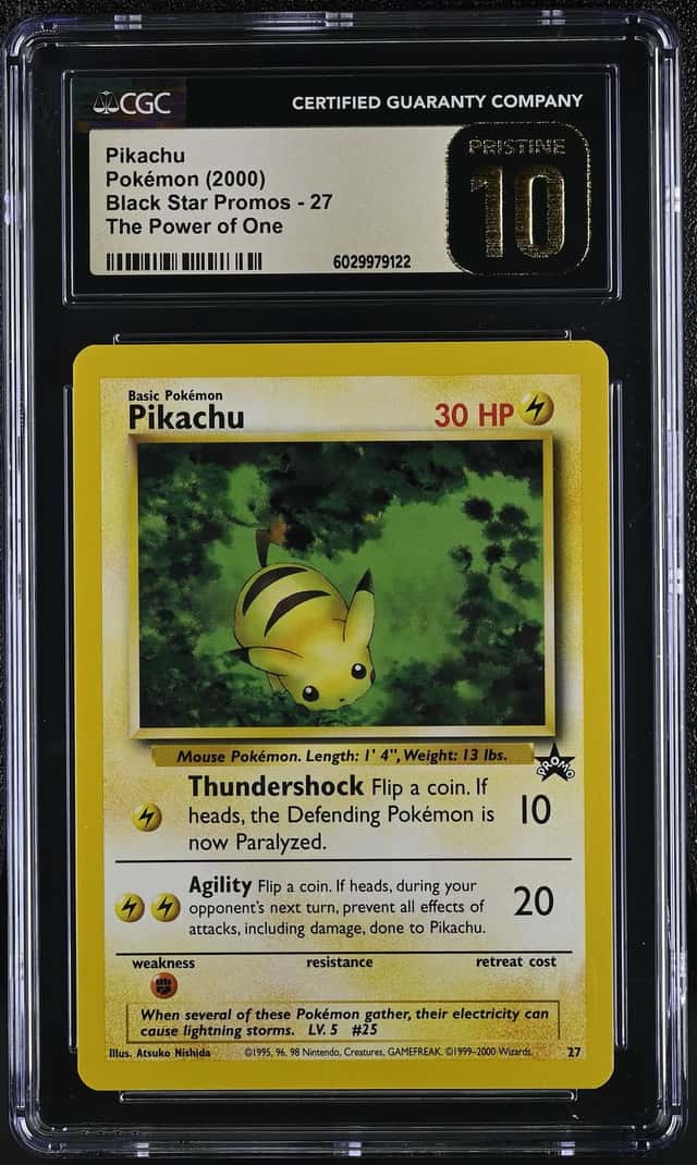 Pokemon CGC 10 PRISTINE Pikachu Promo 2000 #27 The Power of One English