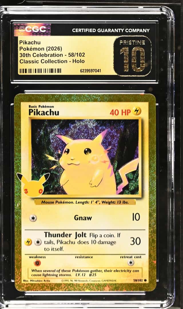 2026 Pokemon 30th Celebration Pikachu Classic [ Set] #58/102 CGC 10 Pristine