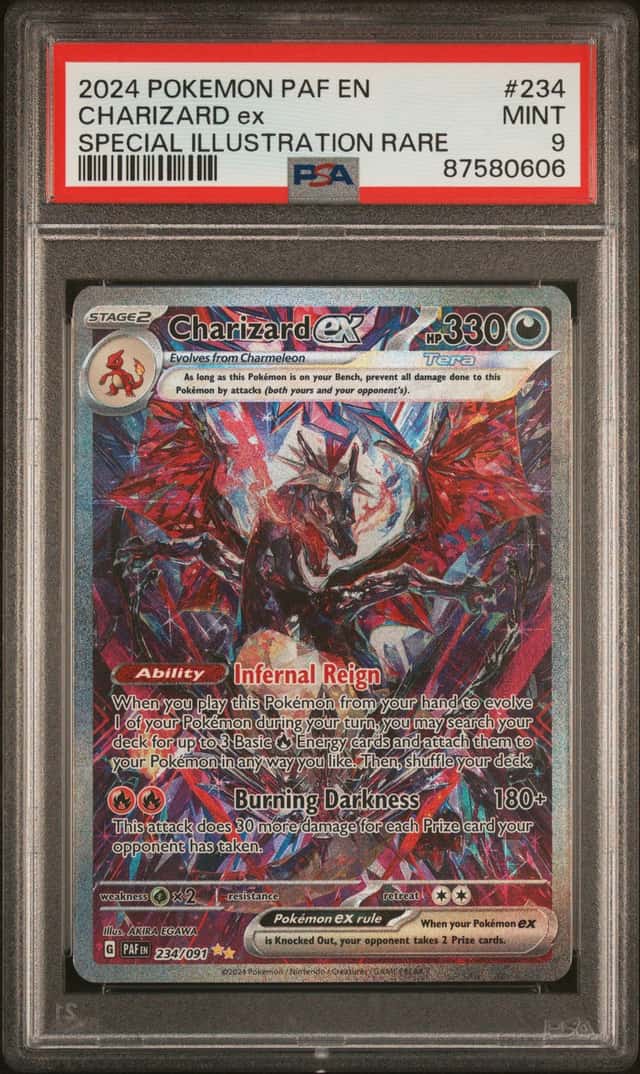 2024 Pokemon Paldean Fates Charizard ex #234/091 PSA 9
