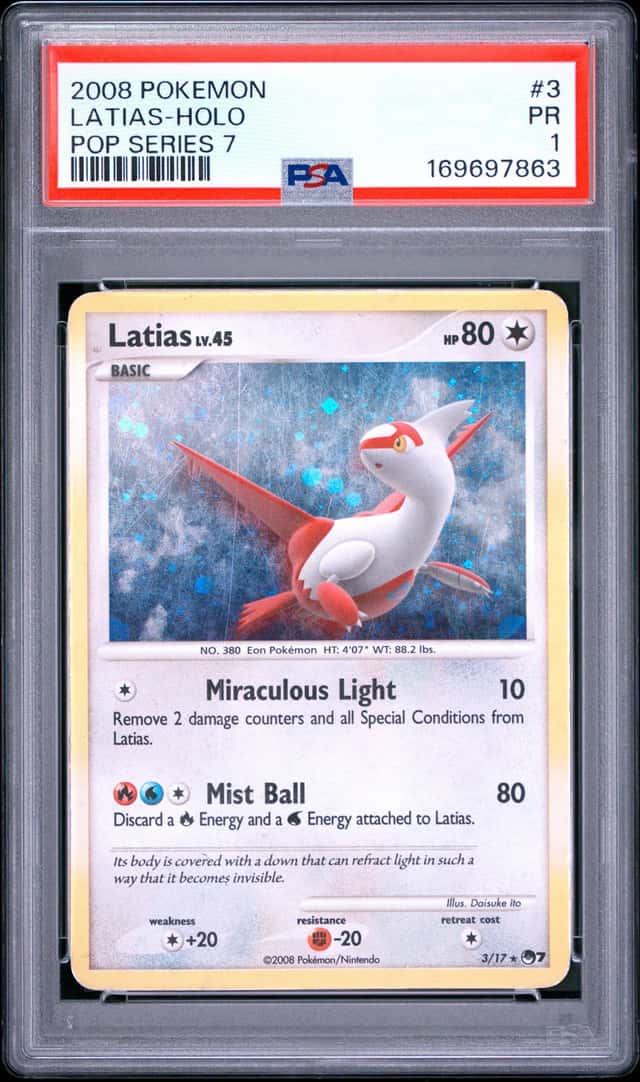 Pokemon Latias Holo Pop Series 7 3/17 PSA 1
