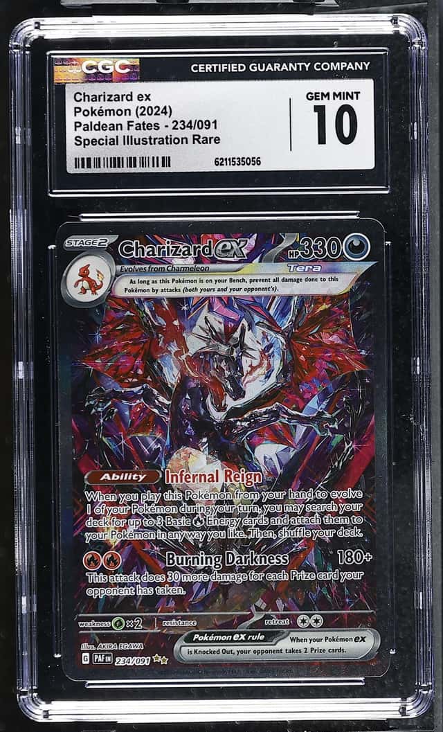 CGC 10 - CHARIZARD EX - 234/091 PALDEAN FATES SPECIAL ILLUSTRATION RARE POKEMON