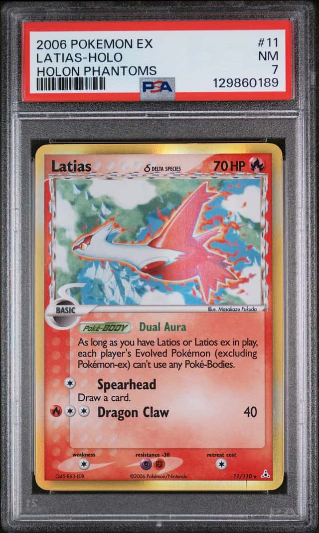 2006 POKEMON EX HOLON PHANTOMS #11/110 LATIAS DELTA SPECIES PSA 7