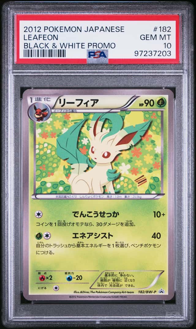 PTCG 宝可梦 PSA 10分 叶伊布 2012 182/BW-P PROMO BW-P 2012年11月23日“伊布收藏” 日文