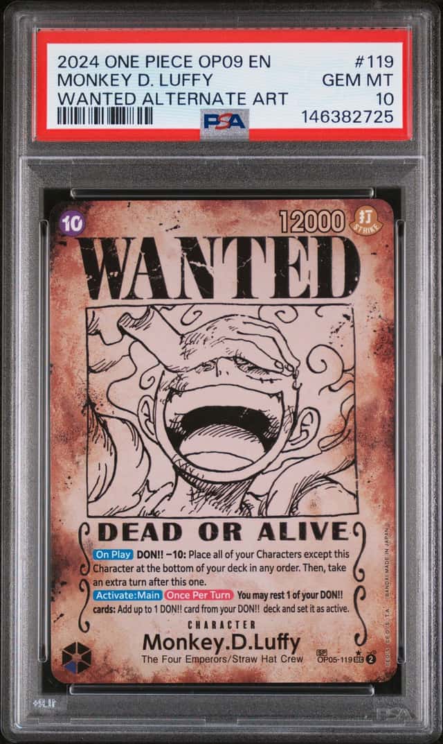 2024 One Piece Emperors In New World Wanted Alternate Art Monkey D. Luffy #OP05-119