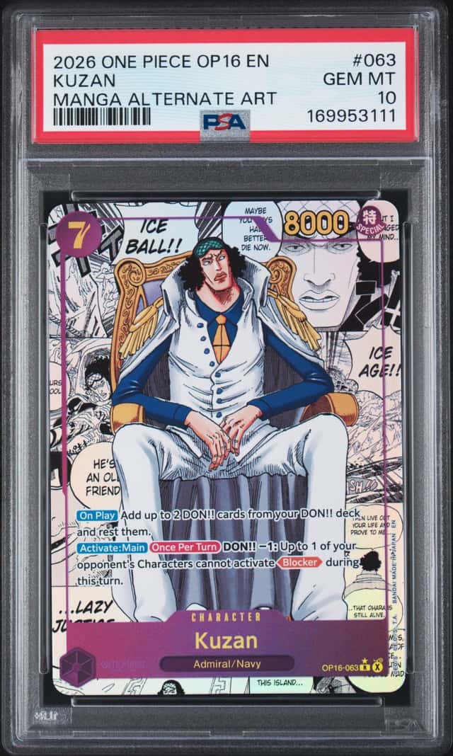 2026 One Piece the Time of Battle Manga Alternate Art Kuzan #OP16063