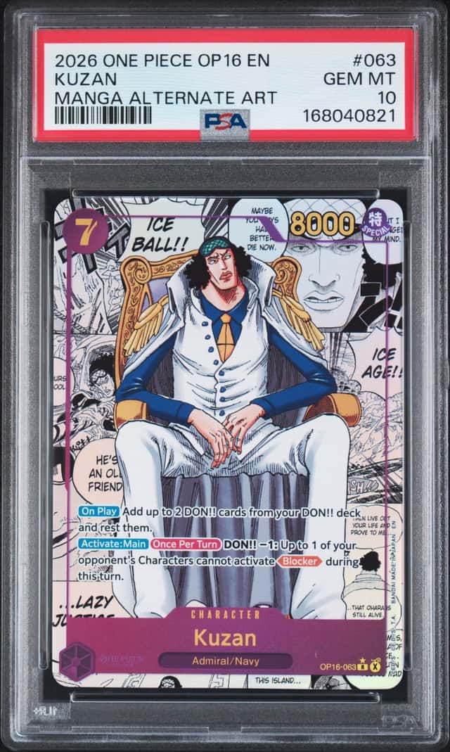 2026 One Piece the Time of Battle Manga Alternate Art Kuzan #OP16063