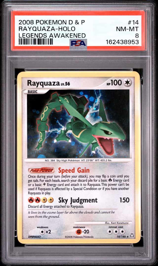 2008 Pokemon Diamond and Pearl Legends Awakened Holo Rayquaza #14