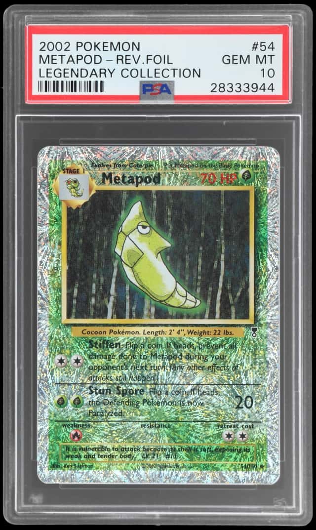 2002 Pokemon Legendary Collection Reverse Holo Metapod #54