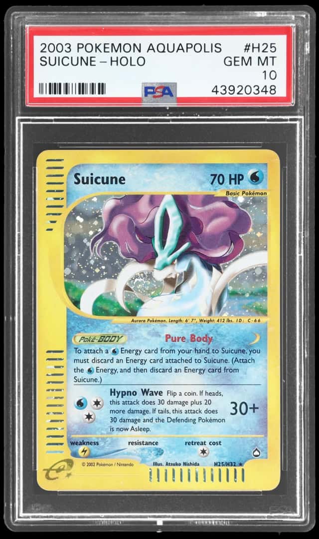 2003 Pokemon Aquapolis Holo Suicune #H25