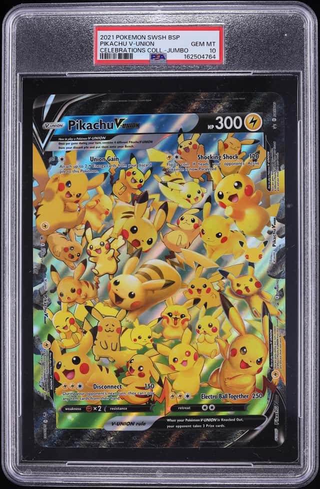 2021 Pokemon Sword & Shield Promo Celebrations Jumbo Pikachu V-Union #SWSH141 PSA 10 GEM MINT