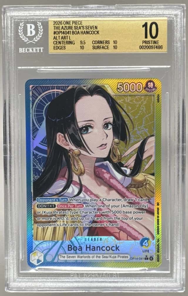 7486 Boa Hancock 2026 One Piece Azure Sea's Seven #OP14-041 Alternate Art BGS 10