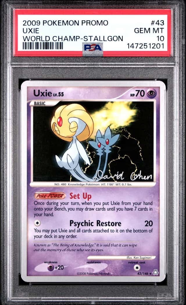 2009 Pokemon Platinum World Championships Promo Stallgon Uxie #43 PSA 10 GEM MINT
