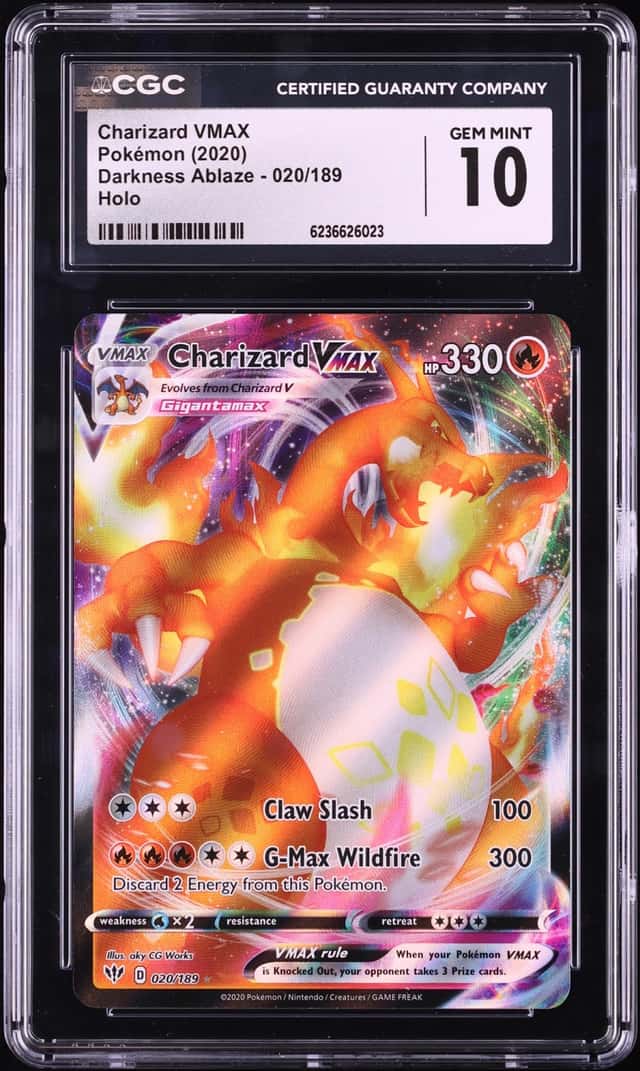 2020 Pokemon Sword & Shield Darkness Ablaze Alt Art Charizard VMAX #20 CGC 10 GEM MINT