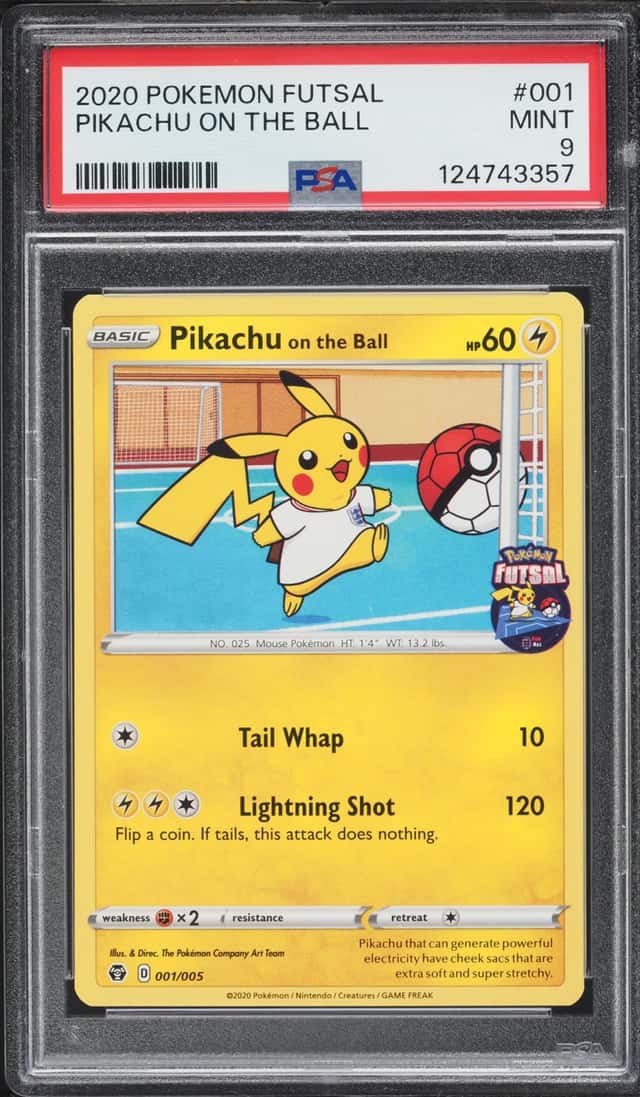 2020 Pokemon Sword & Shield Futsal Pikachu On The Ball #1 PSA 9 MINT
