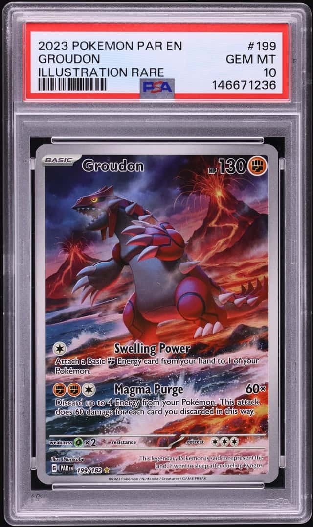 2023 Pokemon Scarlet & Violet Paradox Rift IR Groudon #199 PSA 10 GEM MINT