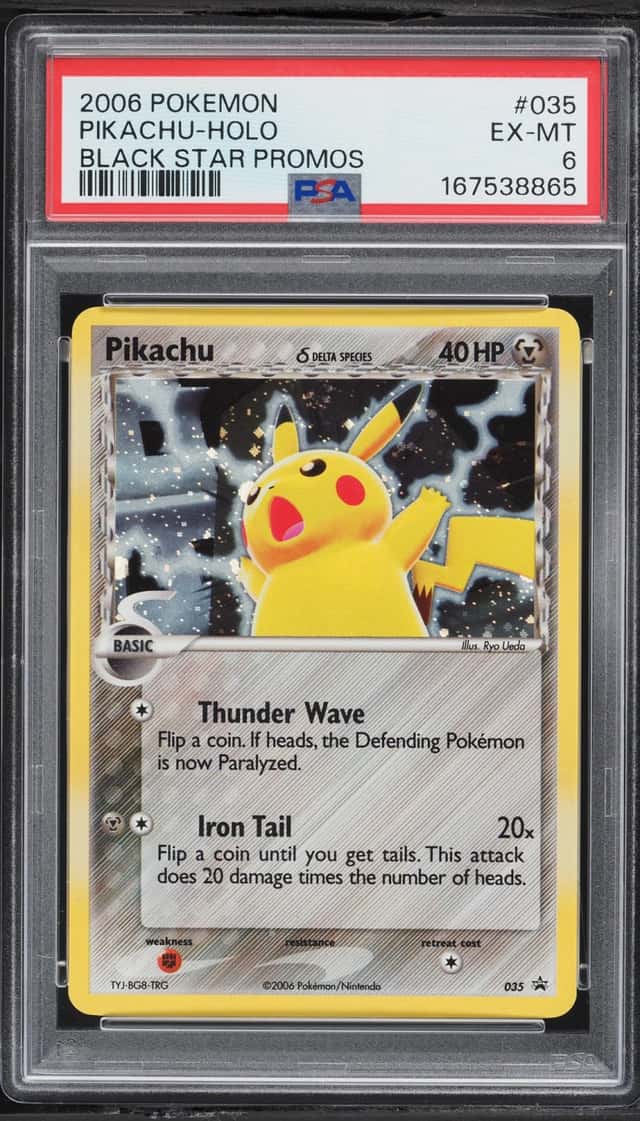 2006 Pokemon EX Black Star Promo Holo Pikachu #35 PSA 6 EXMT