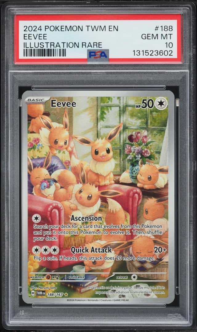 2024 Pokemon Scarlet & Violet Twilight Masquerade IR Eevee #188 PSA 10 GEM MINT