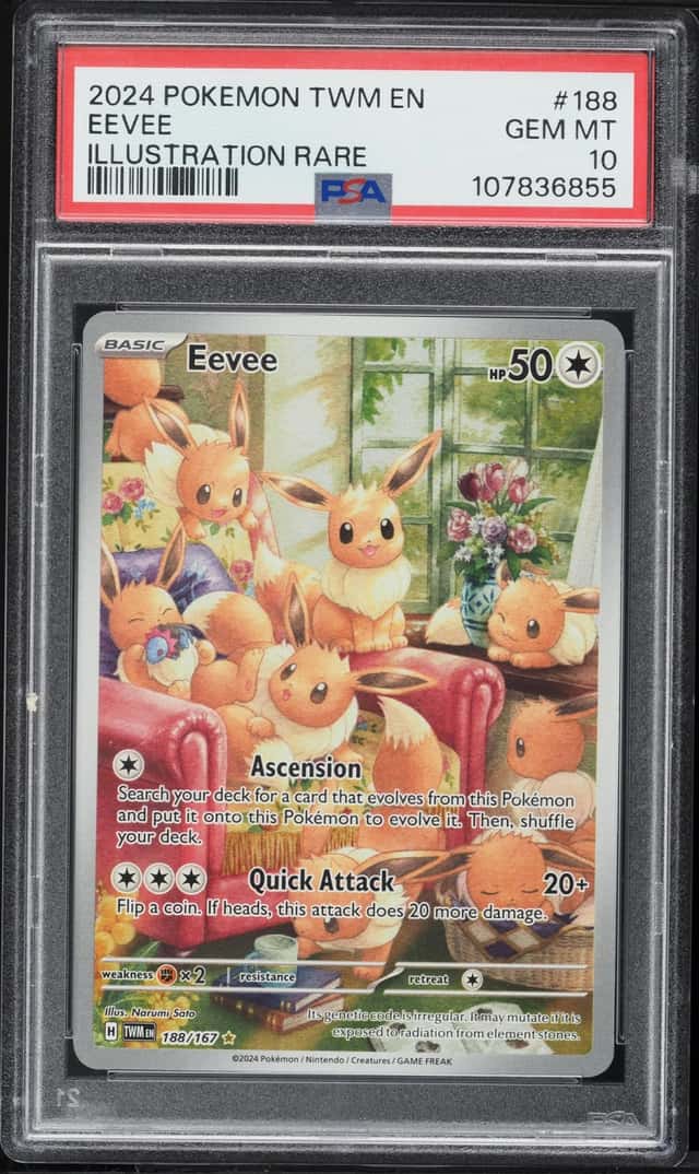 2024 Pokemon Scarlet & Violet Twilight Masquerade IR Eevee #188 PSA 10 GEM MINT