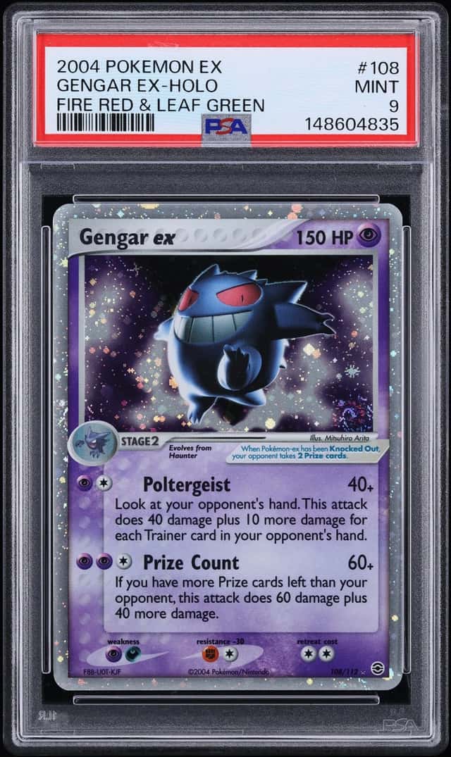 2004 Pokemon EX Fire Red & Leaf Green Holo Gengar EX #108 PSA 9 MINT