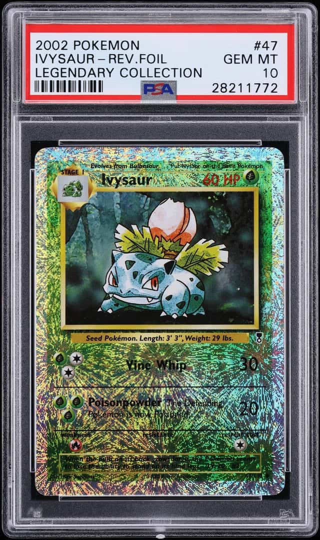 2002 Pokemon Legendary Collection Reverse Holo Ivysaur #47 PSA 10 GEM MINT