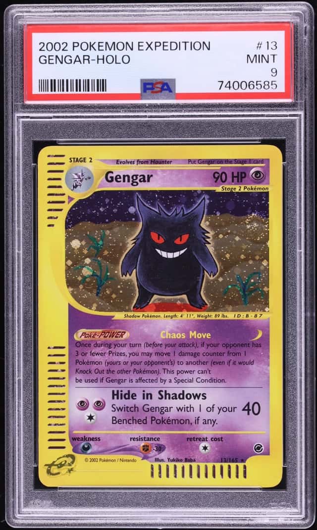 2002 Pokemon Expedition Holo Gengar #13 PSA 9 MINT