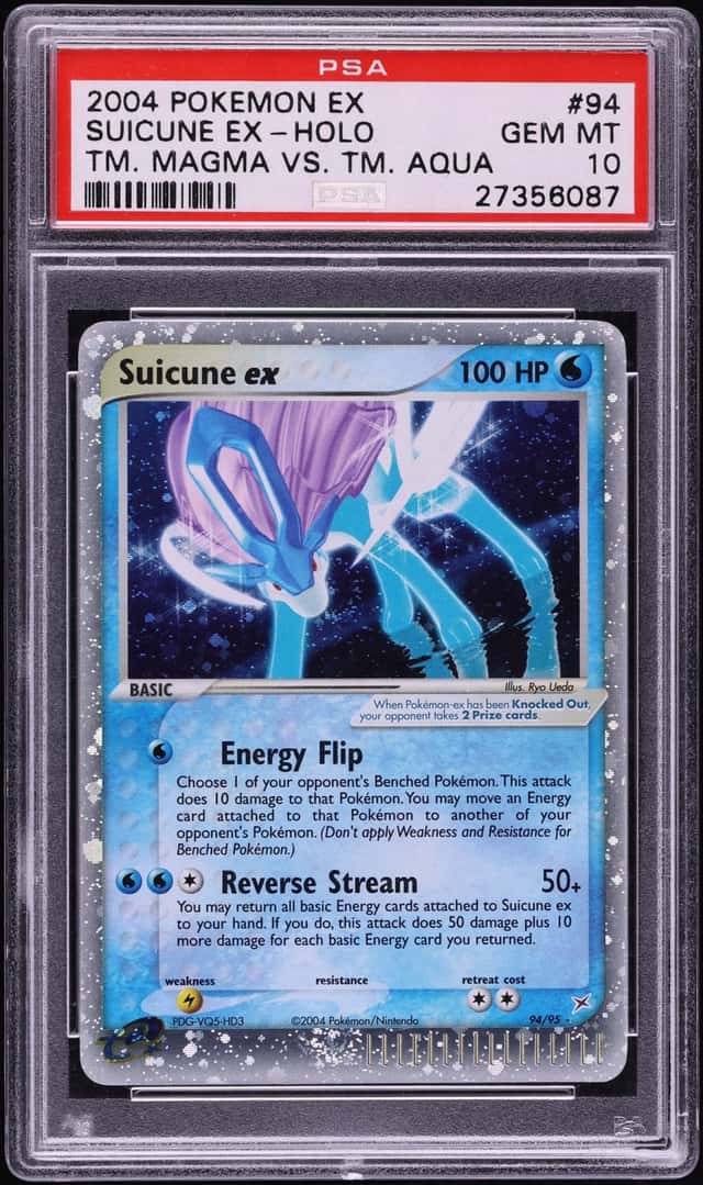 2004 Pokemon EX Team Magma VS Team Aqua Holo Suicune EX #94 PSA 10 GEM MINT
