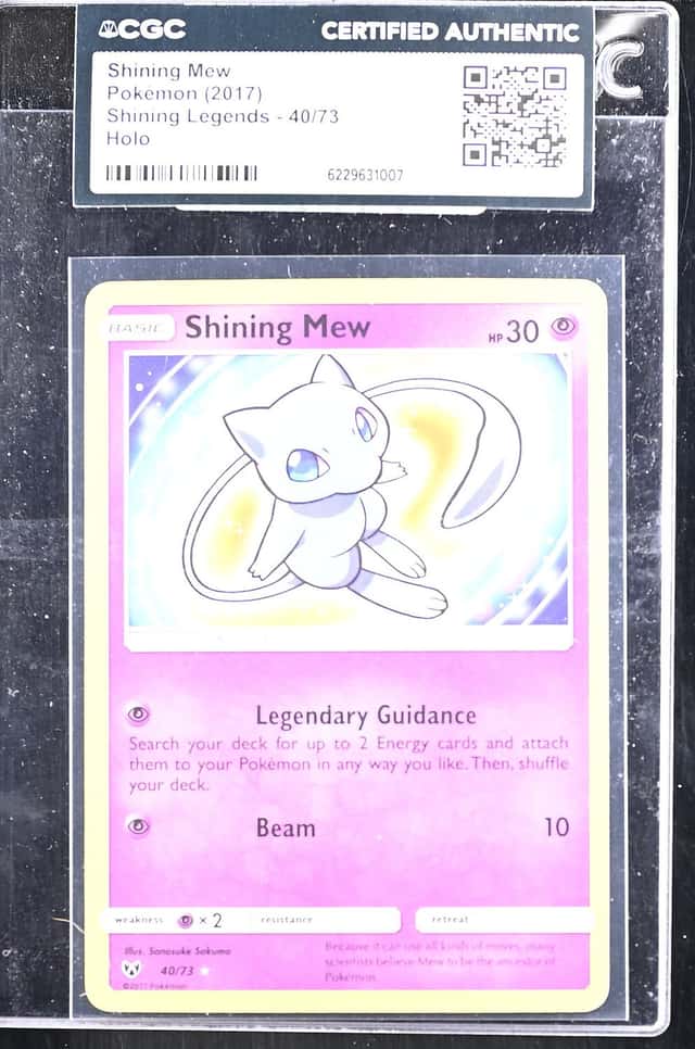 2017 Pokemon Sun & Moon Shining Legends Holo Shining Mew #40 CGC AUTH