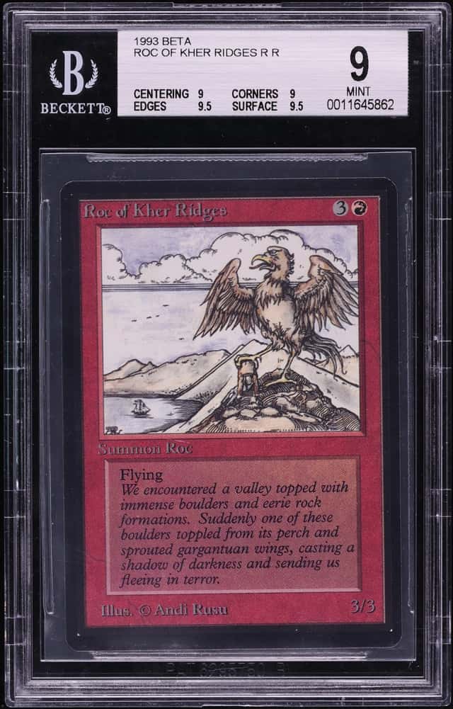 1993 Magic The Gathering MTG Beta Roc Of Kher Ridges BGS 9 MINT