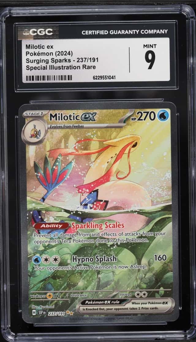 2024 Pokemon Scarlet & Violet Surging Sparks SIR Milotic EX #237 CGC 9 MINT