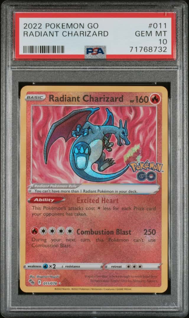 2022 Pokemon Sword & Shield GO Holo Radiant Charizard #11 PSA 10 GEM MINT
