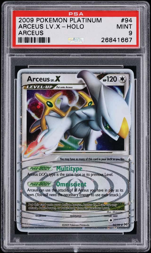 2009 Pokemon Platinum Arceus Holo Arceus LV.X #94 PSA 9 MINT