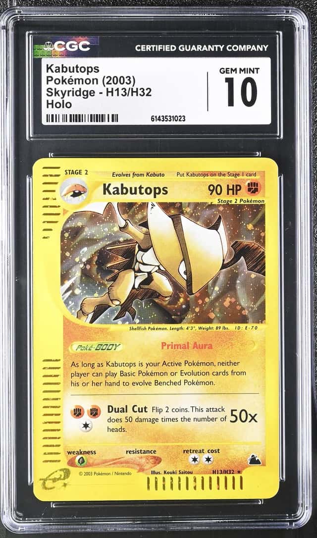 2003 Pokemon Skyridge Holo Kabutops #H13 CGC 10 GEM MINT