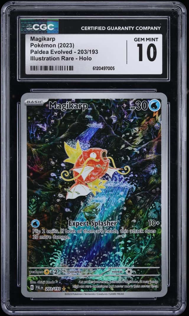 2023 Pokemon Scarlet & Violet Paldea Evolved IR Magikarp #203 CGC 10 GEM MINT