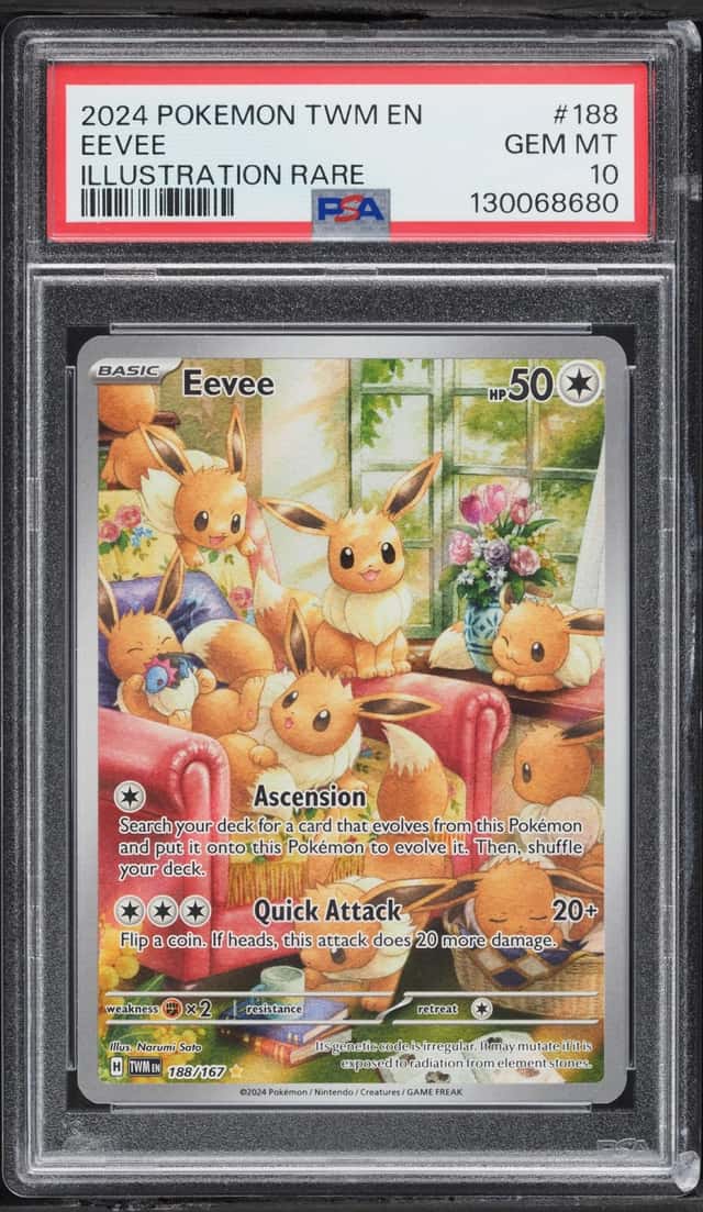 2024 Pokemon Scarlet & Violet Twilight Masquerade IR Eevee #188 PSA 10 GEM MINT