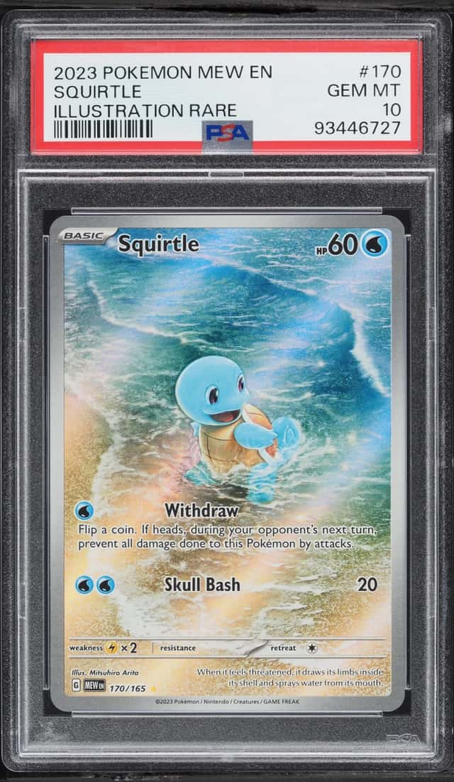 2023 Pokemon Scarlet & Violet 151 IR Squirtle #170 PSA 10 GEM MINT