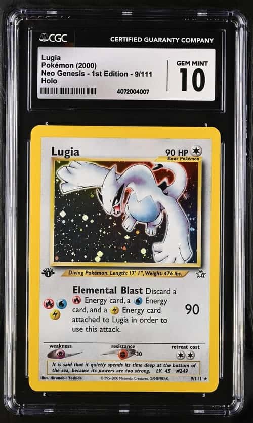 2000 Pokemon Neo Genesis 1st Edition Holo Lugia #9 CGC 10 GEM MINT