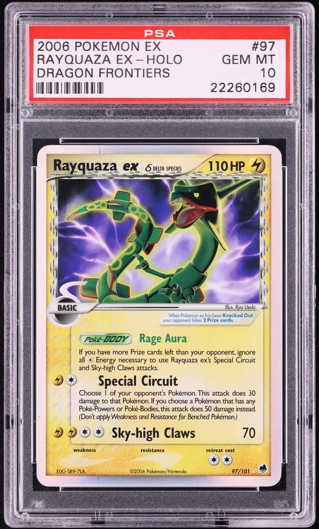2006 Pokemon EX Dragon Frontiers Holo Rayquaza Ex #97 PSA 10 GEM MINT