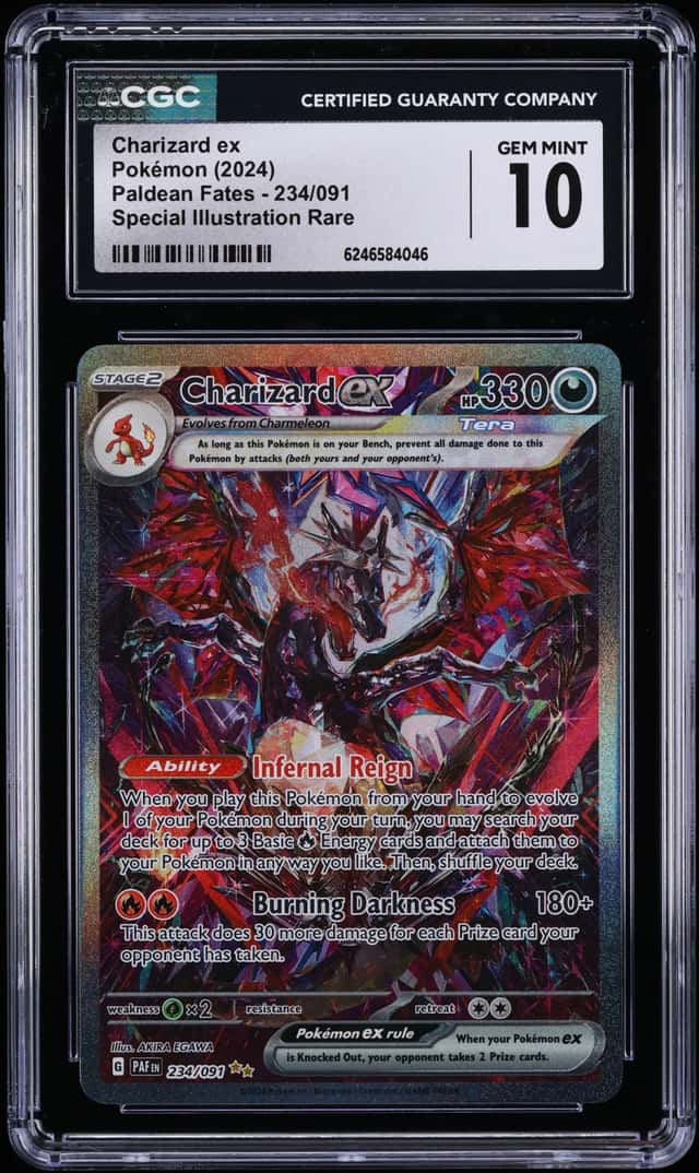 2024 Pokemon Scarlet & Violet Paldean Fates SIR Charizard Ex #234 CGC 10 GEM MINT