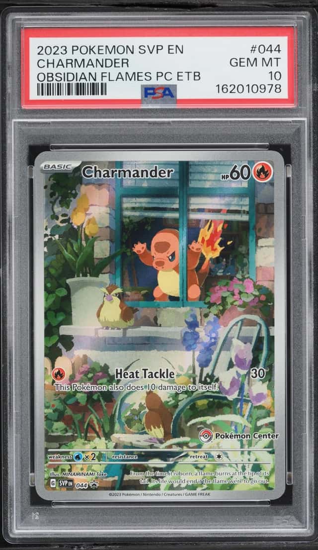 2023 Pokemon Scarlet & Violet Promo Obsidian Flames Center ETB Full Art Charmander #44 PSA 10