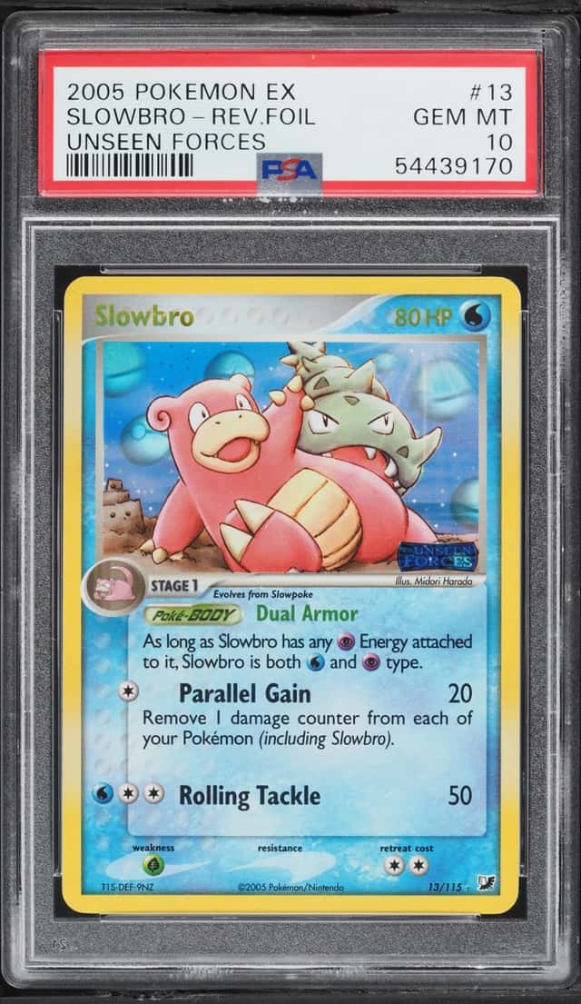 2005 Pokemon EX Unseen Forces Reverse Holo Slowbro #13 PSA 10 GEM MINT