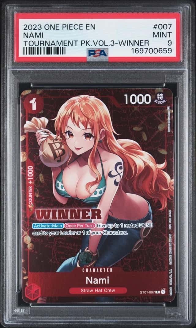 2023 ONE PIECE PROMOS TOURNAMENT PACK VOL.3-WINNER #007 NAMI PSA 9
